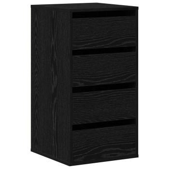 Schubladenschrank 3-Schublade Schwarz 40 x 41 x 76 cm