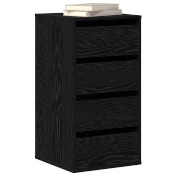 Schubladenschrank 3-Schublade Schwarz 40 x 41 x 76 cm
