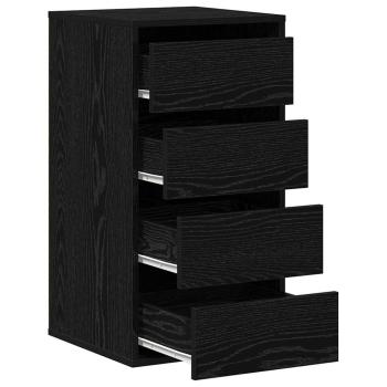 Schubladenschrank 3-Schublade Schwarz 40 x 41 x 76 cm