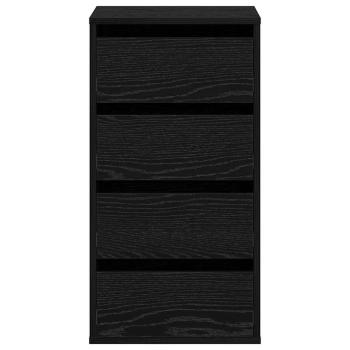 Schubladenschrank 3-Schublade Schwarz 40 x 41 x 76 cm