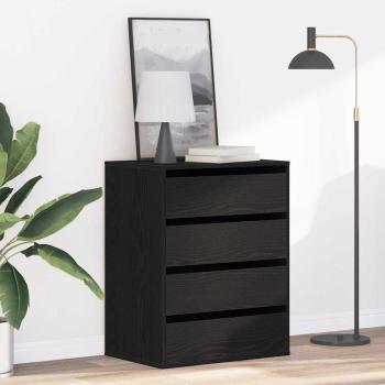 ARDEBO.de - Schubladenschrank 3-Schublade Schwarz 60 x 41 x 76 cm