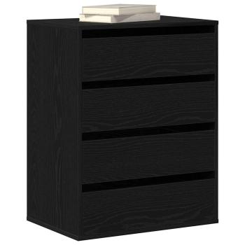 Schubladenschrank 3-Schublade Schwarz 60 x 41 x 76 cm