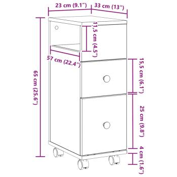Badezimmermöbel-Set 33 x 23 x 65 cm Holzwerkstoff