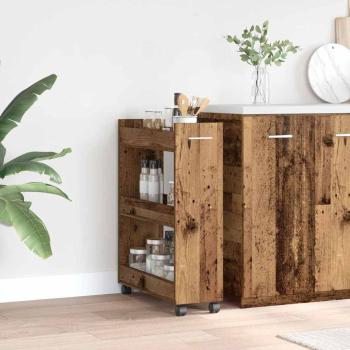 ARDEBO.de - Schrank Mit Rad Altholz 60 x 22 x 79 cm