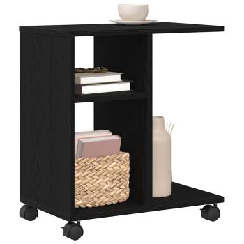 Beistelltisch Schwarz Eichen-Optik 50 x 30 x 55 cm