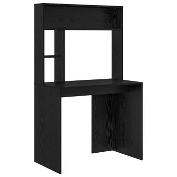 Schreibtisch Schwarz Eichen-Optik 91 x 50 x 149 cm
