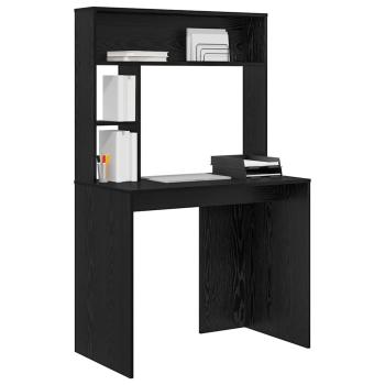 Schreibtisch Schwarz Eichen-Optik 91 x 50 x 149 cm