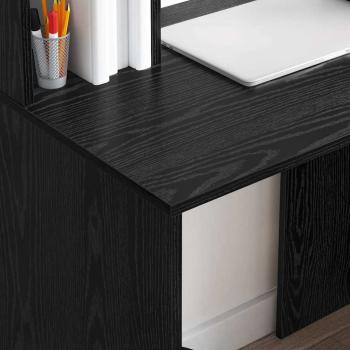 Schreibtisch Schwarz Eichen-Optik 91 x 50 x 149 cm