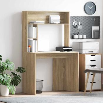 ARDEBO.de - Schreibtisch Sonoma-Eiche 91 x 50 x 149 cm Holzwerkstoff