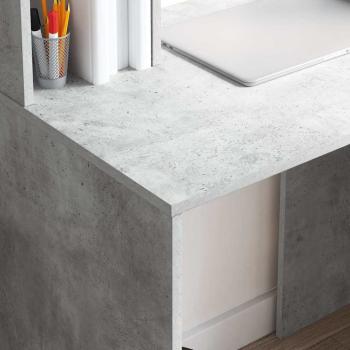 Schreibtisch Betongrau 91 x 50 x 149 cm Holzwerkstoff