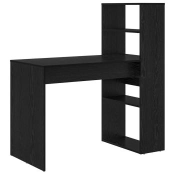 Schreibtisch Schwarz Eichen-Optik Holzwerkstoff