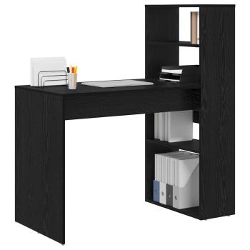 Schreibtisch Schwarz Eichen-Optik Holzwerkstoff