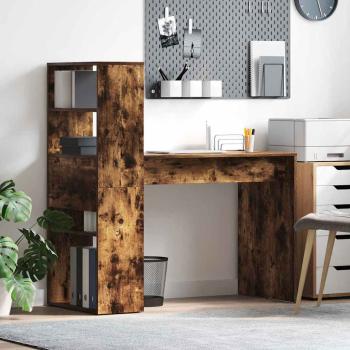 ARDEBO.de - Schreibtisch Geräucherte Eiche Holzwerkstoff 113 x 54 x 120 cm