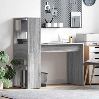 ARDEBO.de - Schreibtisch Graues Sonoma Holzwerkstoff 113 x 54 x 120 cm