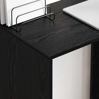Schreibtisch Schwarz Eichen-Optik Holzwerkstoff