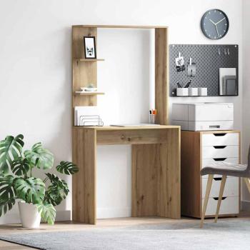 ARDEBO.de - Schreibtisch Artisan-Eiche Holzwerkstoff 78,5 x 37 x 154,5 cm