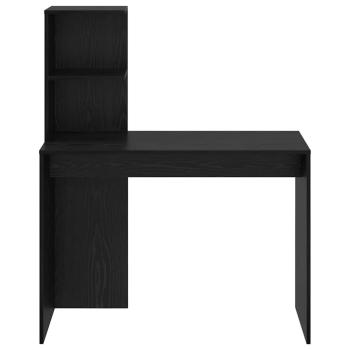 Schreibtisch Schwarz Eichen-Optik 102 x 50 x 124 cm