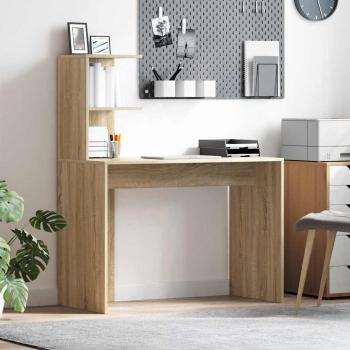 ARDEBO.de - Schreibtisch Sonoma-Eiche 102 x 50 x 124 cm Holzwerkstoff