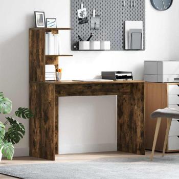 ARDEBO.de - Schreibtisch Räuchereiche 102 x 50 x 124 cm Holzwerkstoff