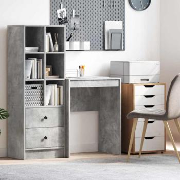 ARDEBO.de - Schreibtisch Beton Grau 60 x 40 x 76 cm