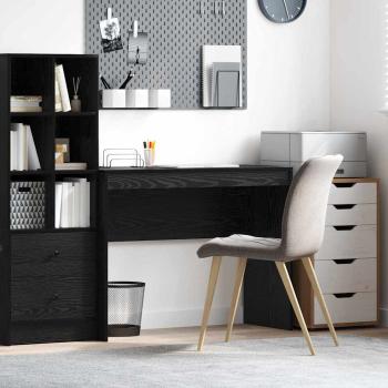 ARDEBO.de - Schreibtisch Schwarz Eichen-Optik 100 x 40 x 76 cm