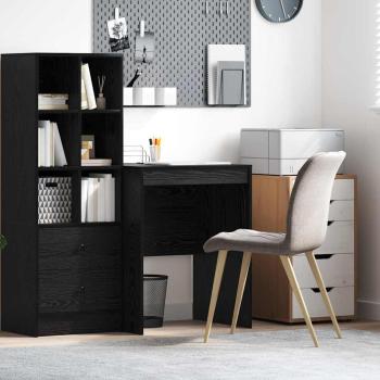 ARDEBO.de - Schreibtisch Schwarz Eichen-Optik 60 x 50 x 76 cm