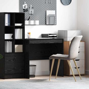 ARDEBO.de - Schreibtisch Schwarz Eichen-Optik 80 x 50 x 76 cm