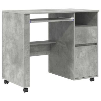 Tisch mit Rädern Beton Grau Holzwerkstoff 91 x 50 x 77 cm
