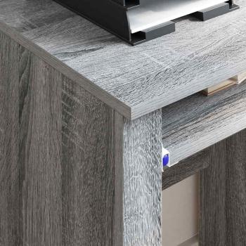 Tisch mit Rädern Graues Sonoma Holzwerkstoff 91 x 50 x 77 cm
