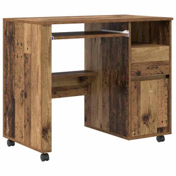 Tisch mit Rädern Altholz Holzwerkstoff 91 x 50 x 77 cm