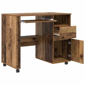 Tisch mit Rädern Altholz Holzwerkstoff 91 x 50 x 77 cm