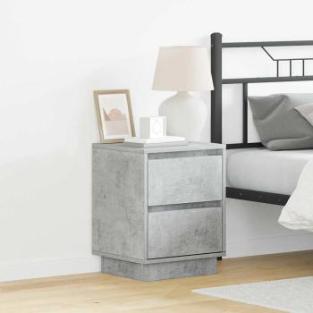 ARDEBO.de - Nachttisch Beton Grau 39 x 34,5 x 50 cm Holzwerkstoff