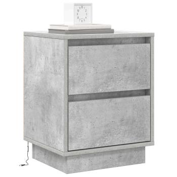 Nachttisch Beton Grau 39 x 34,5 x 50 cm Holzwerkstoff