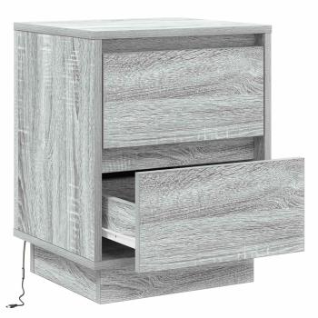 Nachttisch Grau 39 x 34,5 x 50 cm Holzwerkstoff