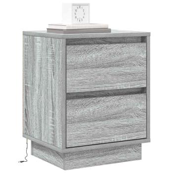Nachttisch 2 stk. Grau 39 x 34,5 x 50 cm Holzwerkstoff
