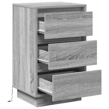 Nachttisch Grau 39 x 34,5 x 65 cm Holzwerkstoff