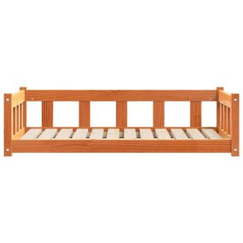 Hundebett Wachsbraun 100 x 70 x 28 cm Massives Kiefernholz