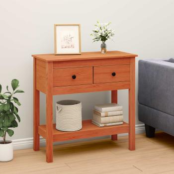 ARDEBO.de - Konsolentisch Wachsbraun 75 x 35 x 75 cm Massives Kiefernholz