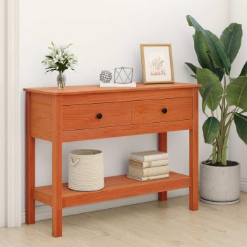 ARDEBO.de - Konsolentisch Wachsbraun 100 x 35 x 75 cm Massives Kiefernholz