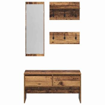 Flurmöbel-Set 4 Stk. Altholz 90 x 31 x 46,5 cm Holzwerkstoff