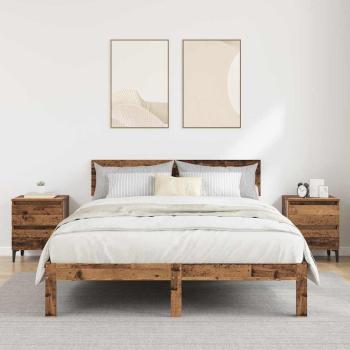 ARDEBO.de - Nachttisch 2 stk. Altholz 40 x 35 x 50 cm Holzwerkstoff