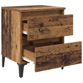 Nachttisch 2 stk. Altholz 40 x 35 x 50 cm Holzwerkstoff