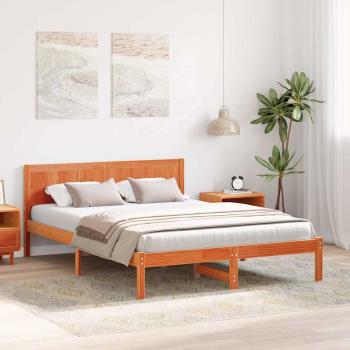 Bettgestell Braun 150 x 200 cm Massivholz Kiefer