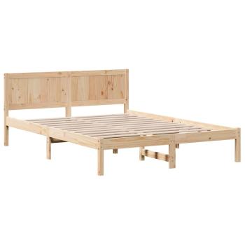 Bettgestell Braun 140 x 200 cm Massivholz Kiefer