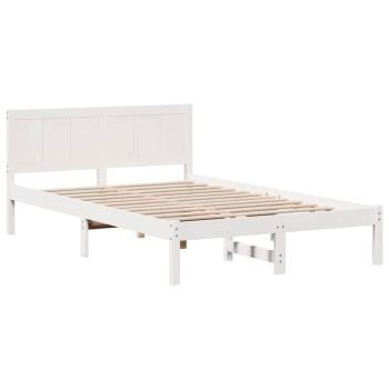 Bettgestell Weiß 140 x 190 cm Massivholz Kiefer
