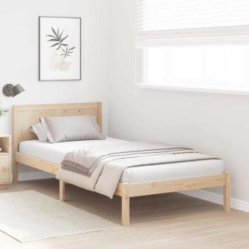 Bettgestell Braun 90 x 200 cm Massivholz Kiefer