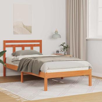 ARDEBO.de - Bettrahmen Braun 100 x 200 cm Massives Kiefernholz