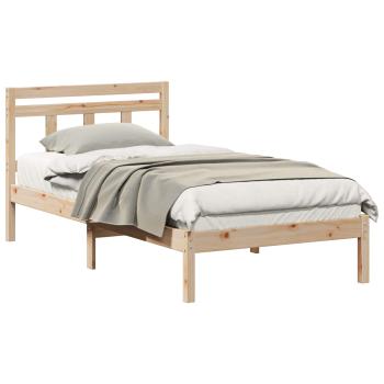 Bettrahmen Braun 75 x 190 cm Massives Kiefernholz