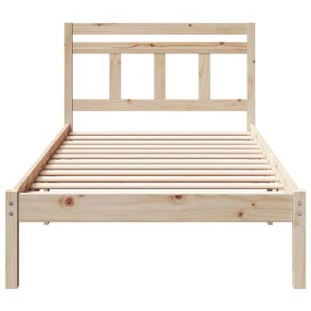 Bettrahmen Braun 75 x 190 cm Massives Kiefernholz