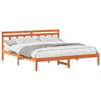Bettrahmen Braun 200 x 200 cm Massives Kiefernholz